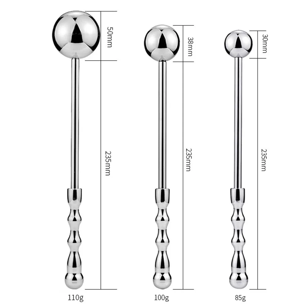 WAKEWAY S/M/L Metal Anal Balls Dildo Butt Plug Anal Plugs Long G Spot Stimulate Wand Massage Stick Adult Sex Toys For Men Women