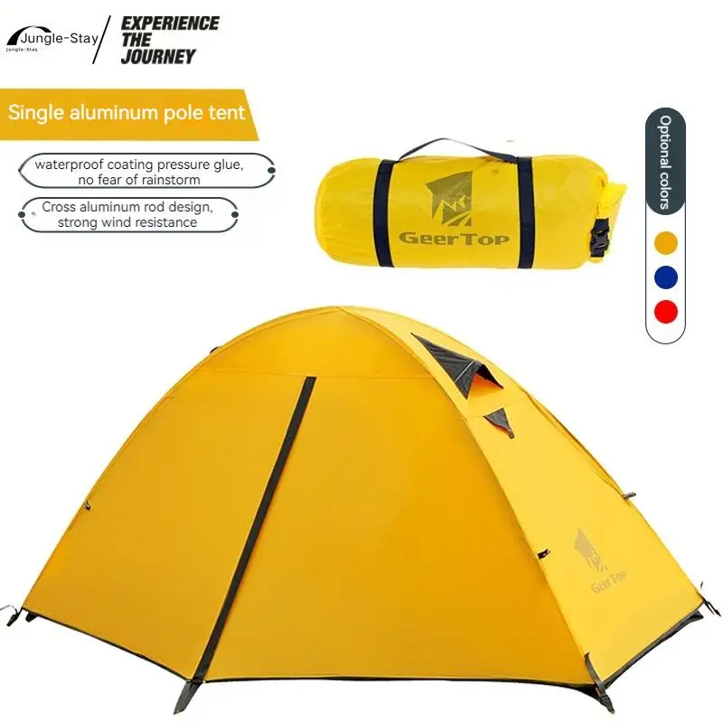 Single Person Camping Double Layer Tent Outdoor Beach Fishing Portable Wind Rain And UV Resistant Camping Tent