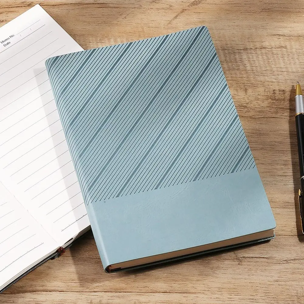 100 ورقة من مجلة الأعمال A5 PU من الجلد الصناعي الناعم مع غطاء متين B5 مفكرة سميكة لتدوين الملاحظات