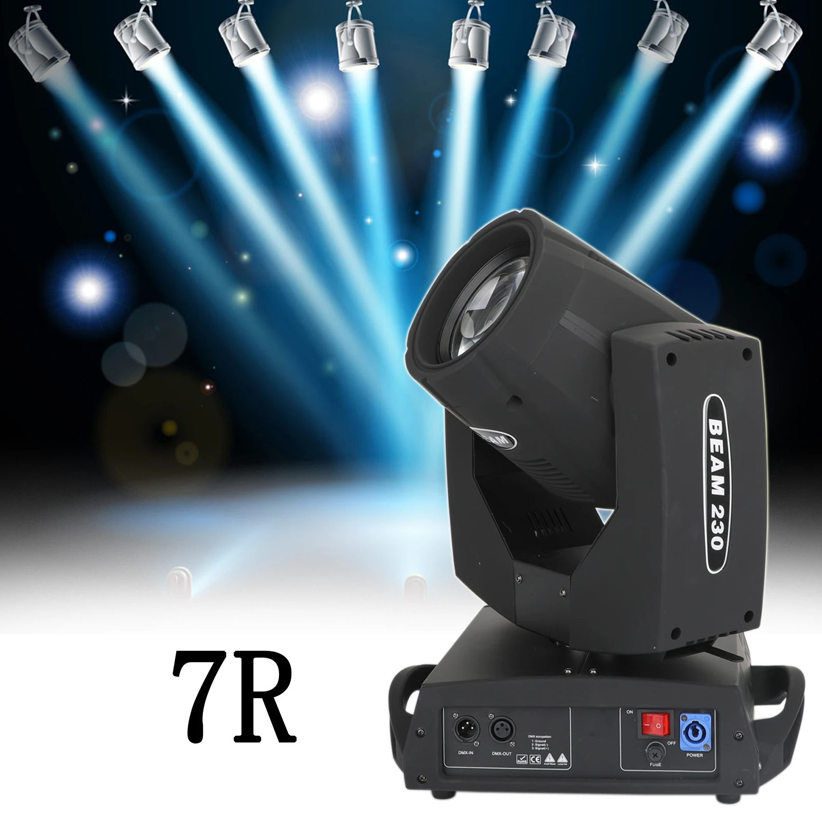 Areyourshop 230W 7R Zoom Moving Head Beam Sharpy Light 8 Prism Strobe DMX 16Ch Party US