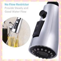 AB51 2X Kitchen Sink Pull Down Faucet Spray Head Nozzle Pull Out Hose Sprayer Replacement Part Faucet Head - Brushed Nickel