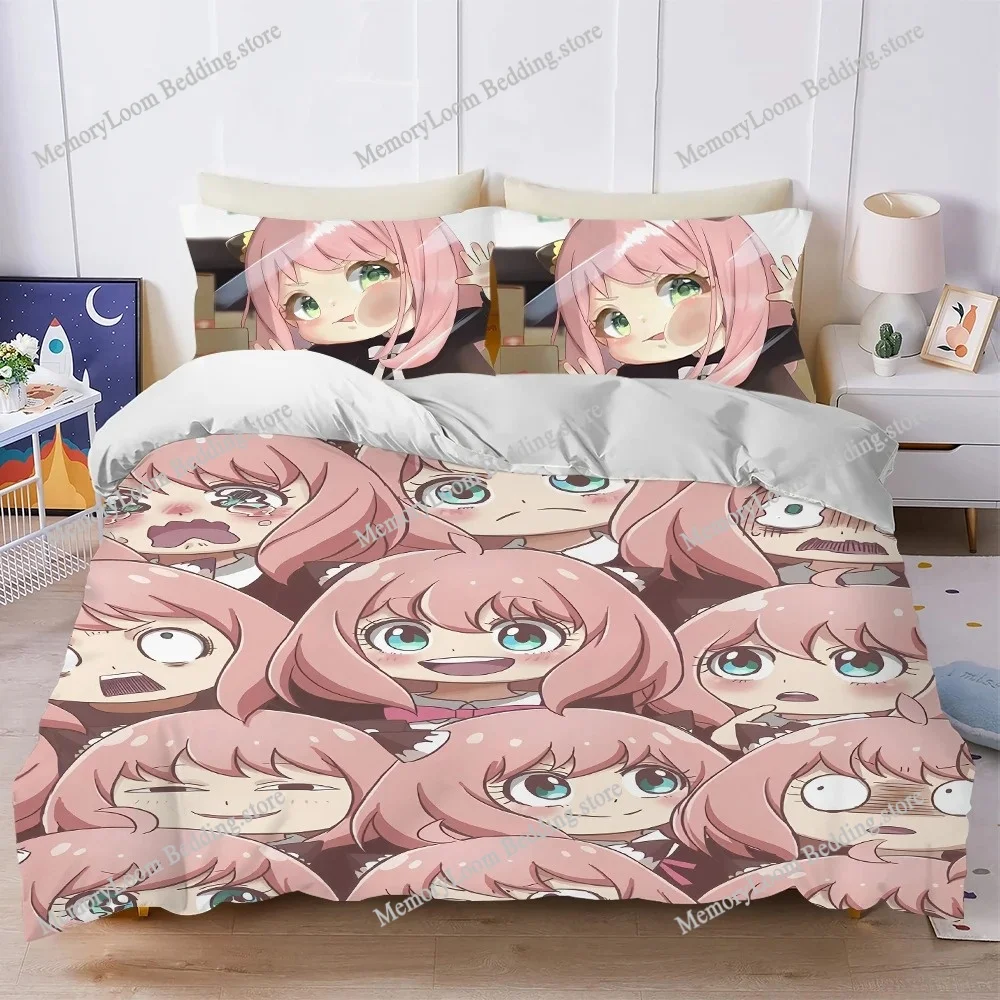 

Anime S-Spy X F-Family-Anya Duvet Cover Set Home Style Bedding Soft Laundry Cotton Bed Student Dormitory Gift Home Textileextile