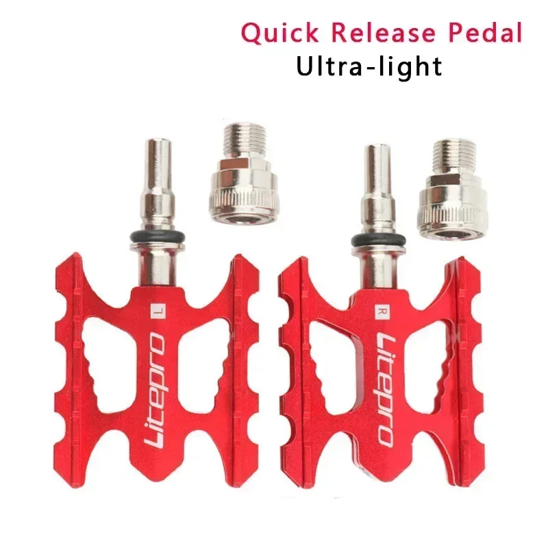 

Litepro Bike Pedals CNC Aluminum - Ultra-Light Quick Release Anti-Slip Pedals for Mountain Road Cycling
