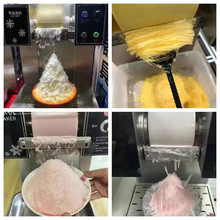 Snowflake Motor Provided Commercial Ice Gola Machine Snowflake Shaved Machine Ice Snow Maker  Bingsu Machine  Snow Shaving