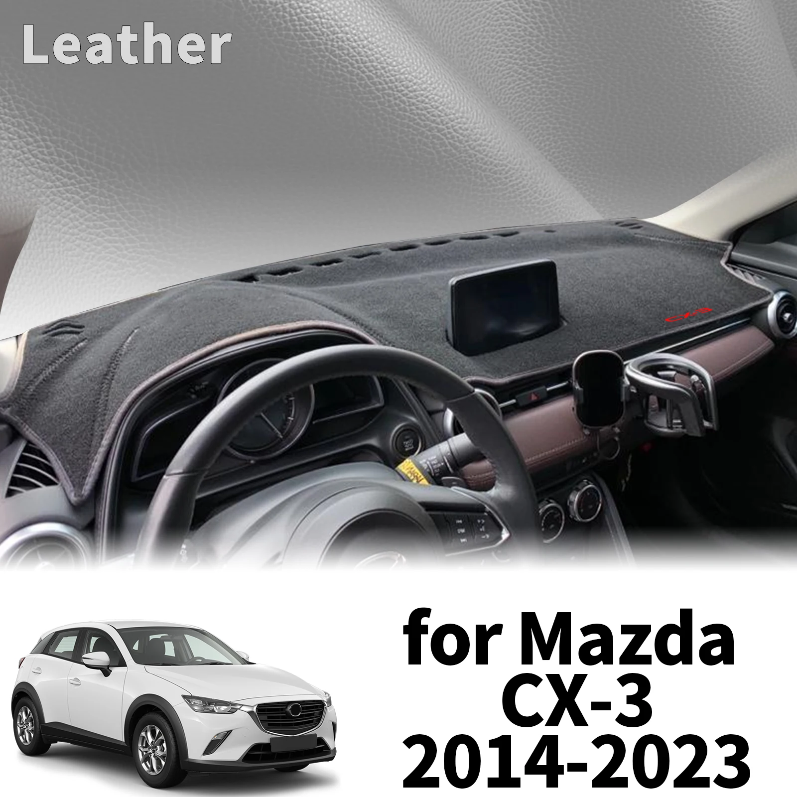 

fit for Mazda CX-3 CX 3 CX3 2014 2015 2016-2023 Car Dashmat Dashboard Cover Pad Protective Carpet DashMat Sunshade Accessories