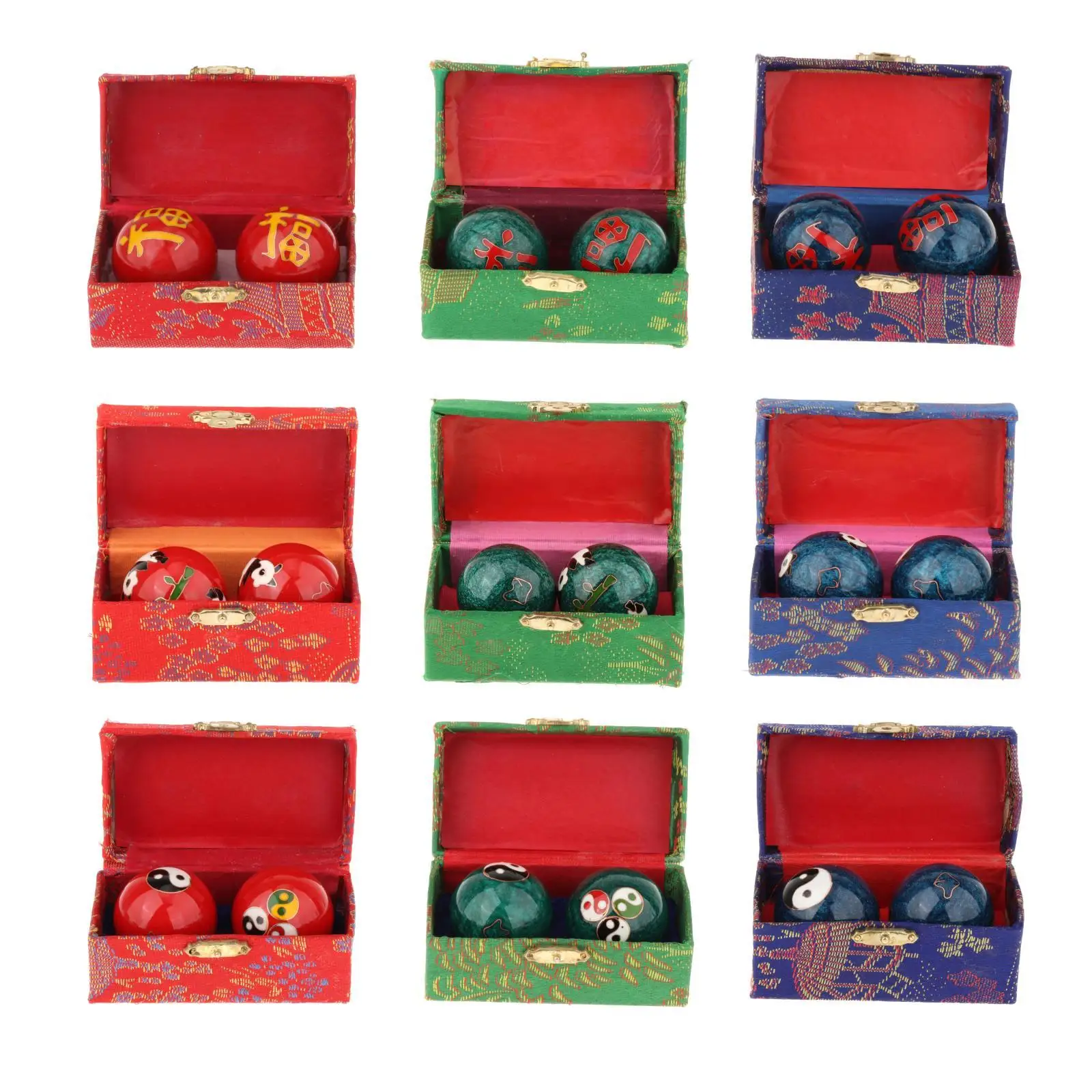 Set of 2 Hand Massage Balls with Storage Box for Exercise And Relaxation