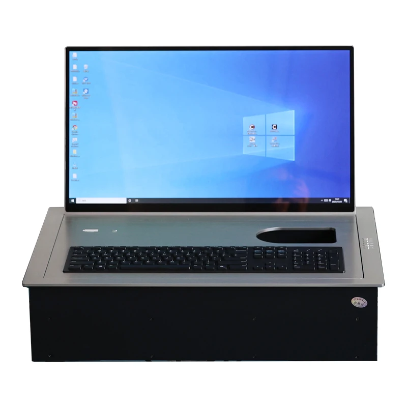 Hidden Motorized Flip LCD Monitor Audio Conference System 1920x1080 Resolution Aluminum Alloy Construction for Conference
