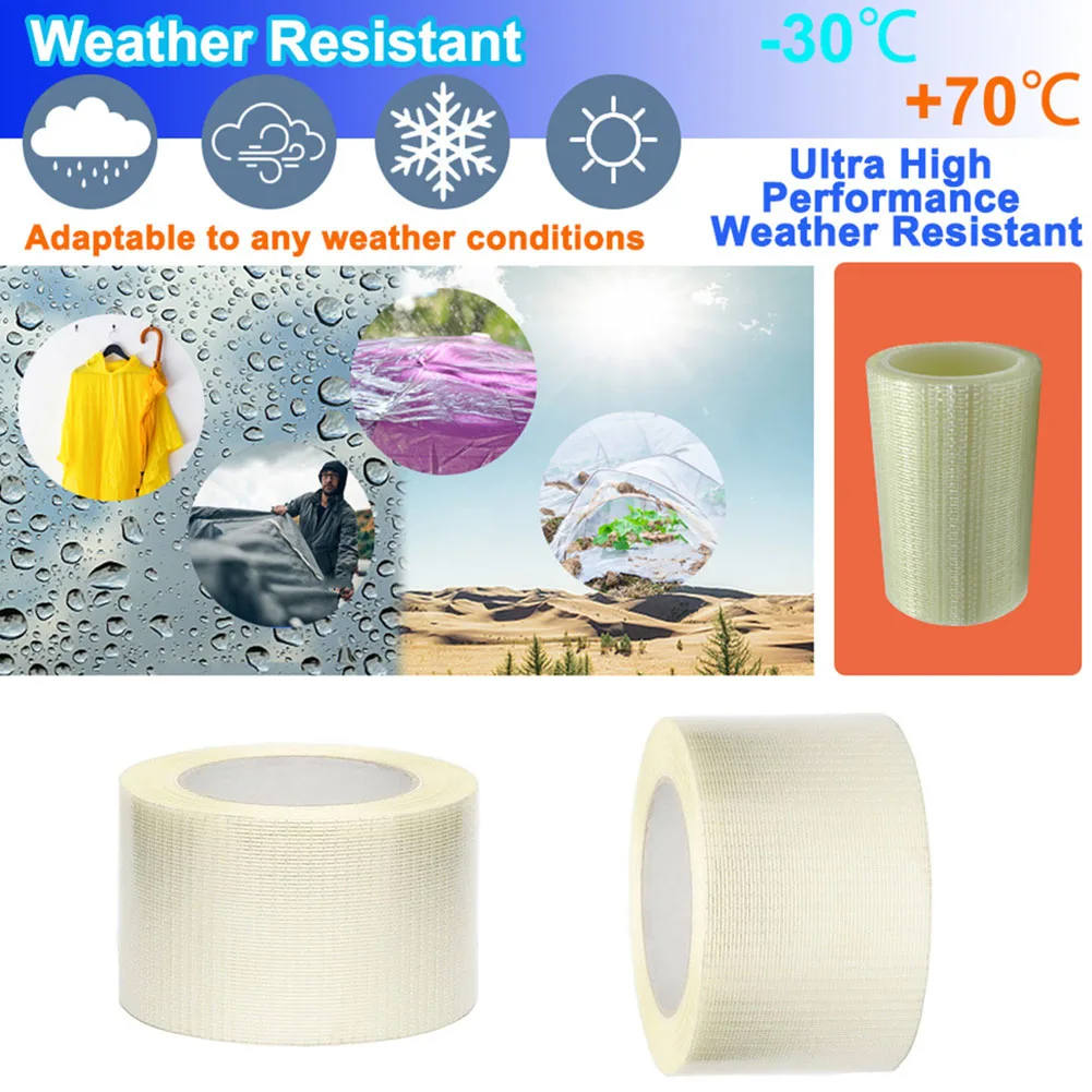 Awning Repair Tape, Fiberglass Filament Tape Patch Tape Waterproof Tear Resistant Awning Repair Tape For Tents