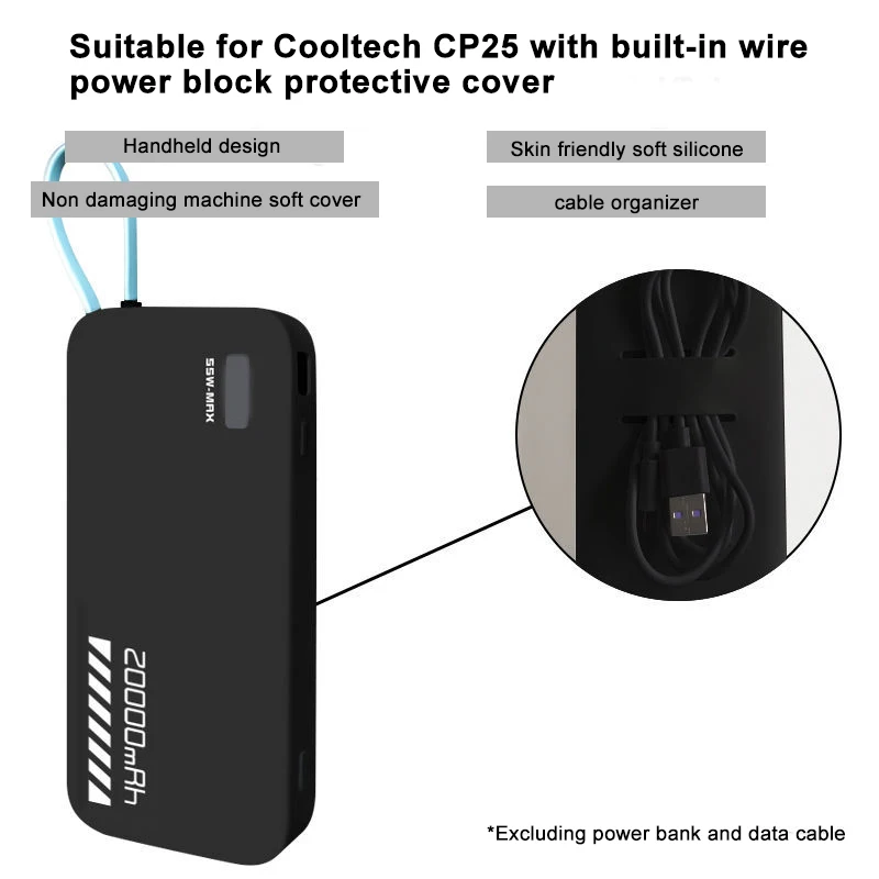 

Shockproof Silicone Case for CUKTECH CP25 20000mah 55W Power Bank Dustproof Protective Power Bank Case