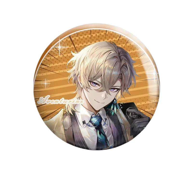 Game Honkai: Star Rail Figure Aventurine Metal Badges Silver Wolf Ornament Pins Robin Brooch Toy Anime Peripherals Fan Gift