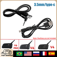 1/4PCS Original EJEAS Charging Cable 3.5mm/Type-C Jack For EJEAS V6 Pro+/V4 Plus Vnetphone Motorcycle Helmet Headset Accessories