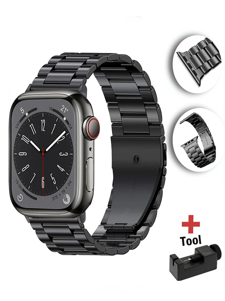 

Metal strap For Apple watch Ultra/2 49mm 9 8 7 45mm 41mm Stainless steel high-end wristband For iWatch 6 5 4 3 SE 44mm 42mm 40mm