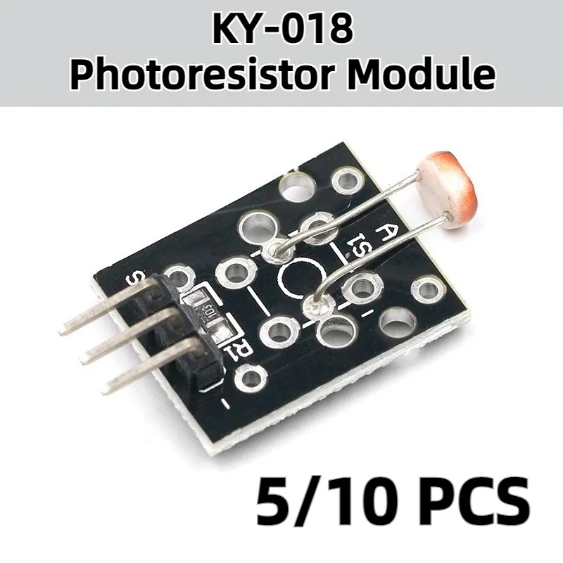 5/10PCS KY-018 3pin Optical Sensitive Resistance Light Detection Photosensitive Sensor Module for Arduino DIY Kit KY018