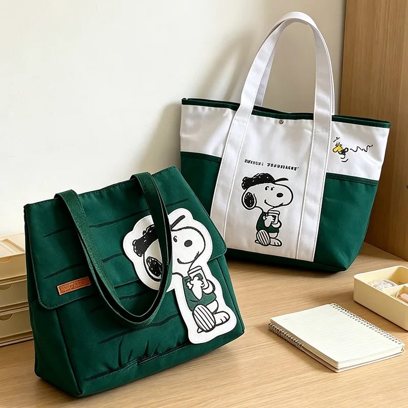 Kawaii Snoopy Tote Shoulder Bag Fashion Women Crossbody Bag Casual Daily Commute Storage Handbag Student School Office Teen Gift