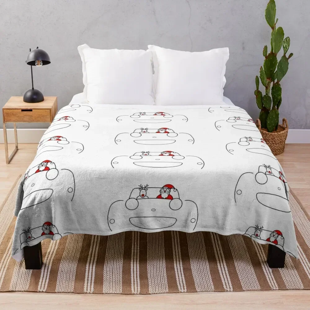 

Austin-Healey Frogeye Sprite classic car Christmas special edition Throw Blanket Designers Bed linens Luxury Thicken Blankets