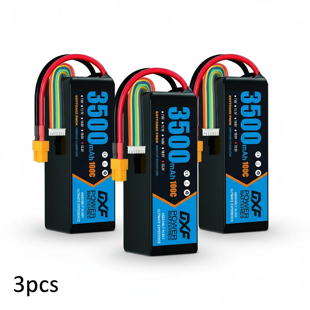 DXF Lipo Batterij 6S 22.2V 3500mAh 4200mAh 5200mAh 7000mAh 10000mAh 80C 100C voor RC Helicopter Drone UAV FPV Boot Tankwagen AUTO