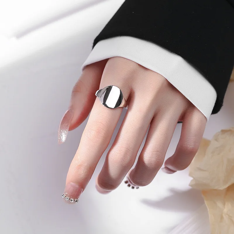 Round Ring Women's S925 Sterling Silver Personalized Fashion Jewelry