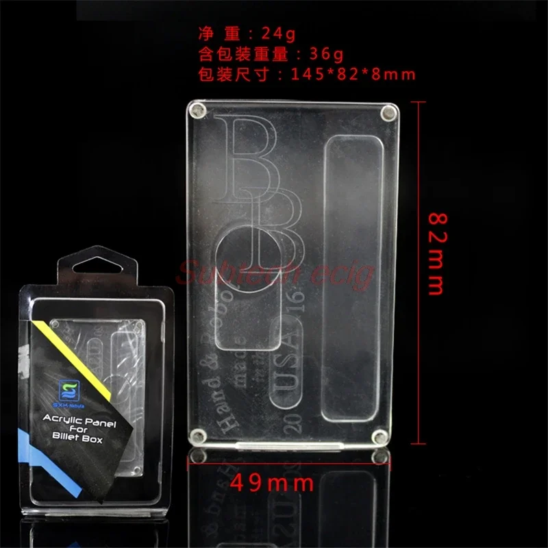 Top vape factory sxk neuankömmling klare acryl platten/türen gefrostet für bb mod billet box v4 bantam box mods