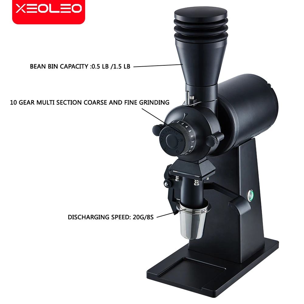 XEOLEO 90mm Coffee Bean Grinder Flat Titanium Plated Burr No Static Electricity Espresso Coffee Maker Speed Regulation Tea Grind