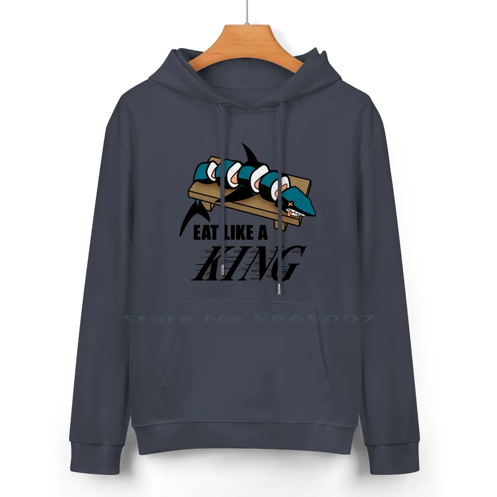 Eat Like A King ( Light ) Cotton Hoodie Sweater 24 Colors Sports Hockey Rivalry Playoffs Kings Sharks Los Angeles San Jose 100%