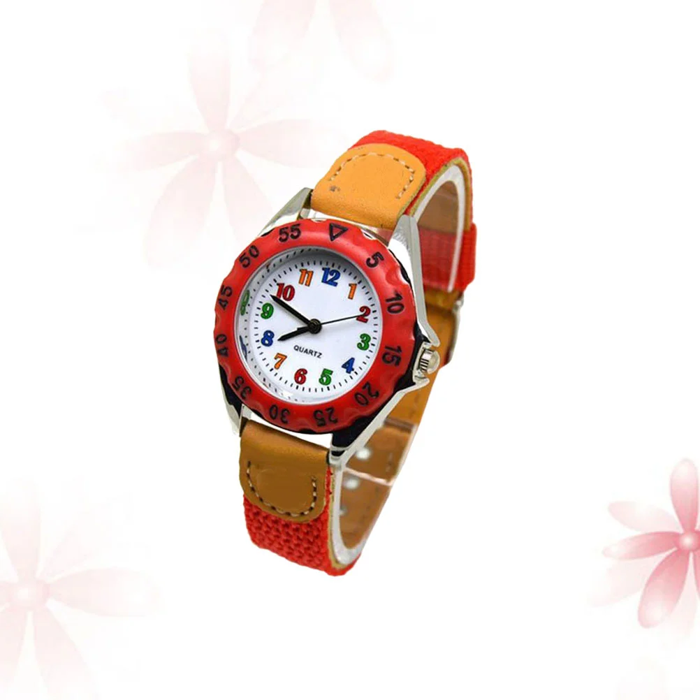 

Cartoon Students Watch Red Nylon Strap Creative Wristwatch Accurate Quartz Movement Watch Wrist Watches