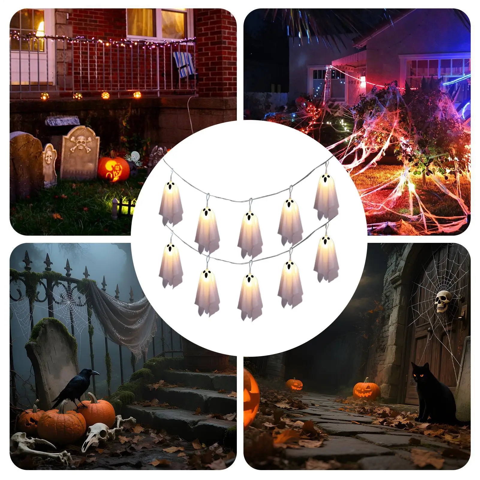 

Ghost Lights Halloween Ghost Lights Outdoor Decor 10 Pieces 8 Modes Ambient Lighting For Home Outdoor Patio Porch Yard Garden