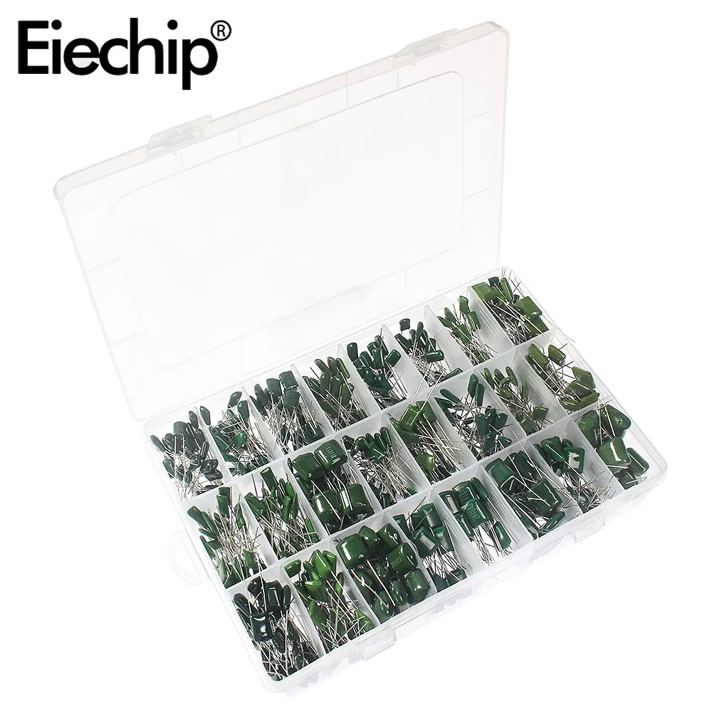 180/660pcs Polyester Film Capacitor Kit 100V 18/24values Set of Capacitor 2A331 2A471 2A561 2A681 2A102  2A102J 2A152J 2A222J