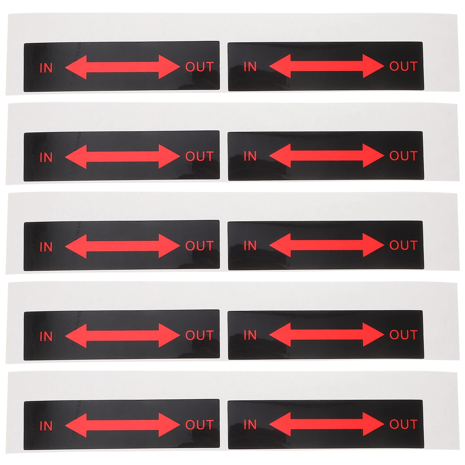 10 Pcs Arrow Indicator Sticker Industrial Warning Signs Safety The Paper Stickers Office