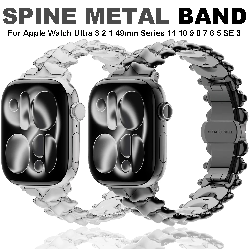 

Stainless Steel Strap For iwatch Series 11 10 46mm 42mm Metal Band For Apple Watch Ultra 3 2 1 49mm 9 8 7 6 SE 5 45MM 44MM 41MM