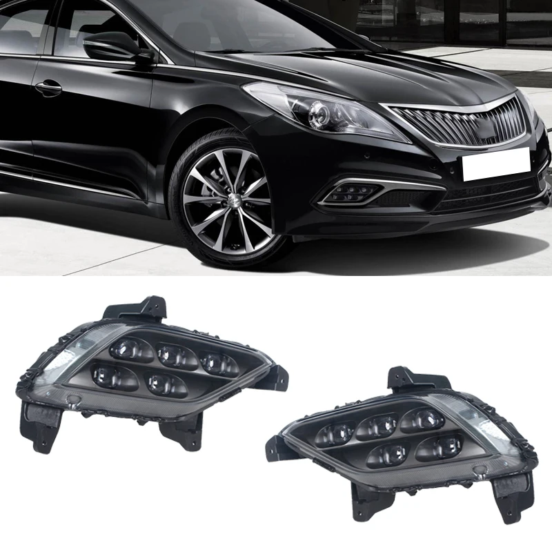 For Hyundai Azera 2014 2015 2016 2017 LED Daytime Running Light Front Fog Light Bumper Light Driving Signal Light Warning Light