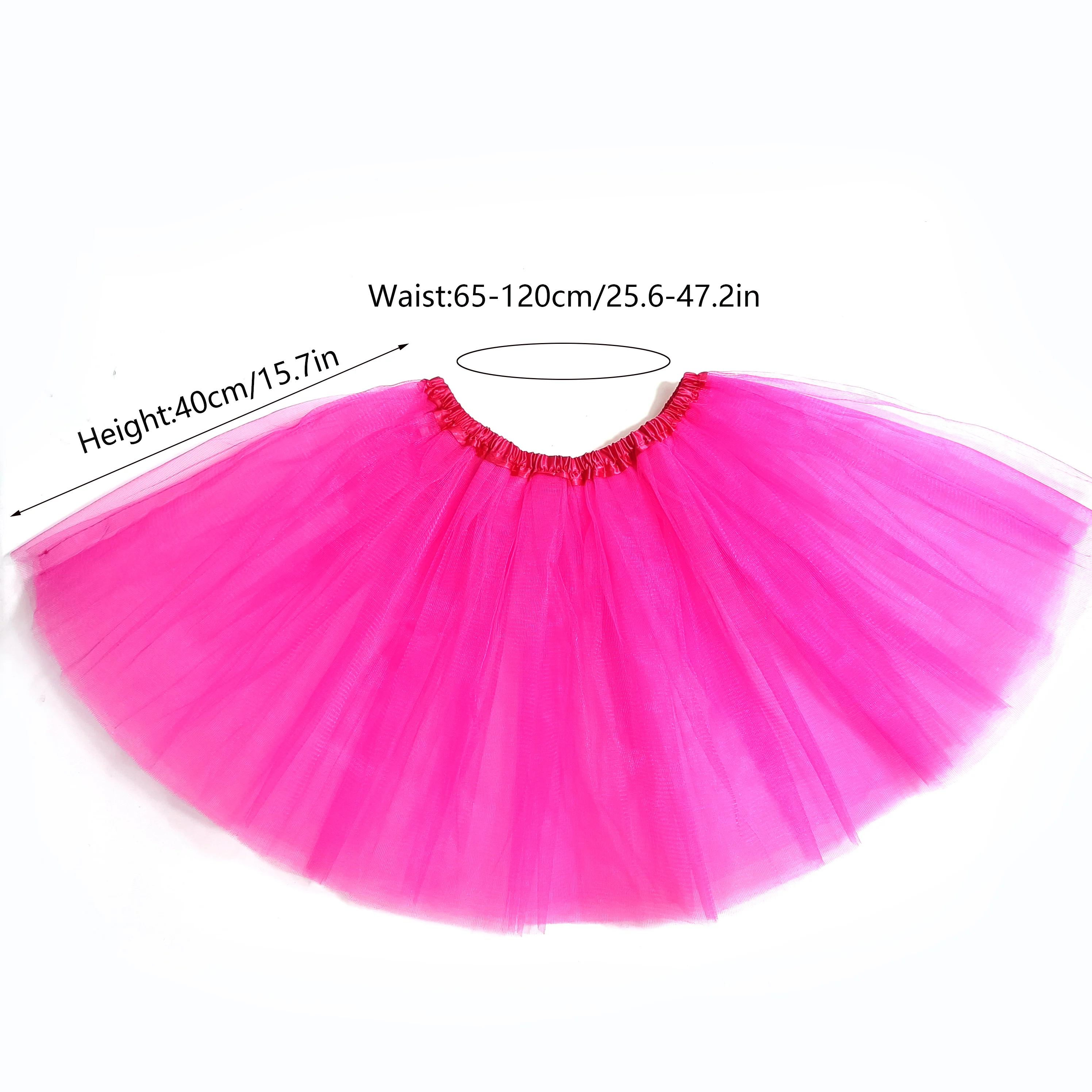 Modischer Tüll-Tutu-Rock für Erwachsene mit elastischem Bund, Ballett-Tutu, perfekt für Party-Cosplay – Detail 10