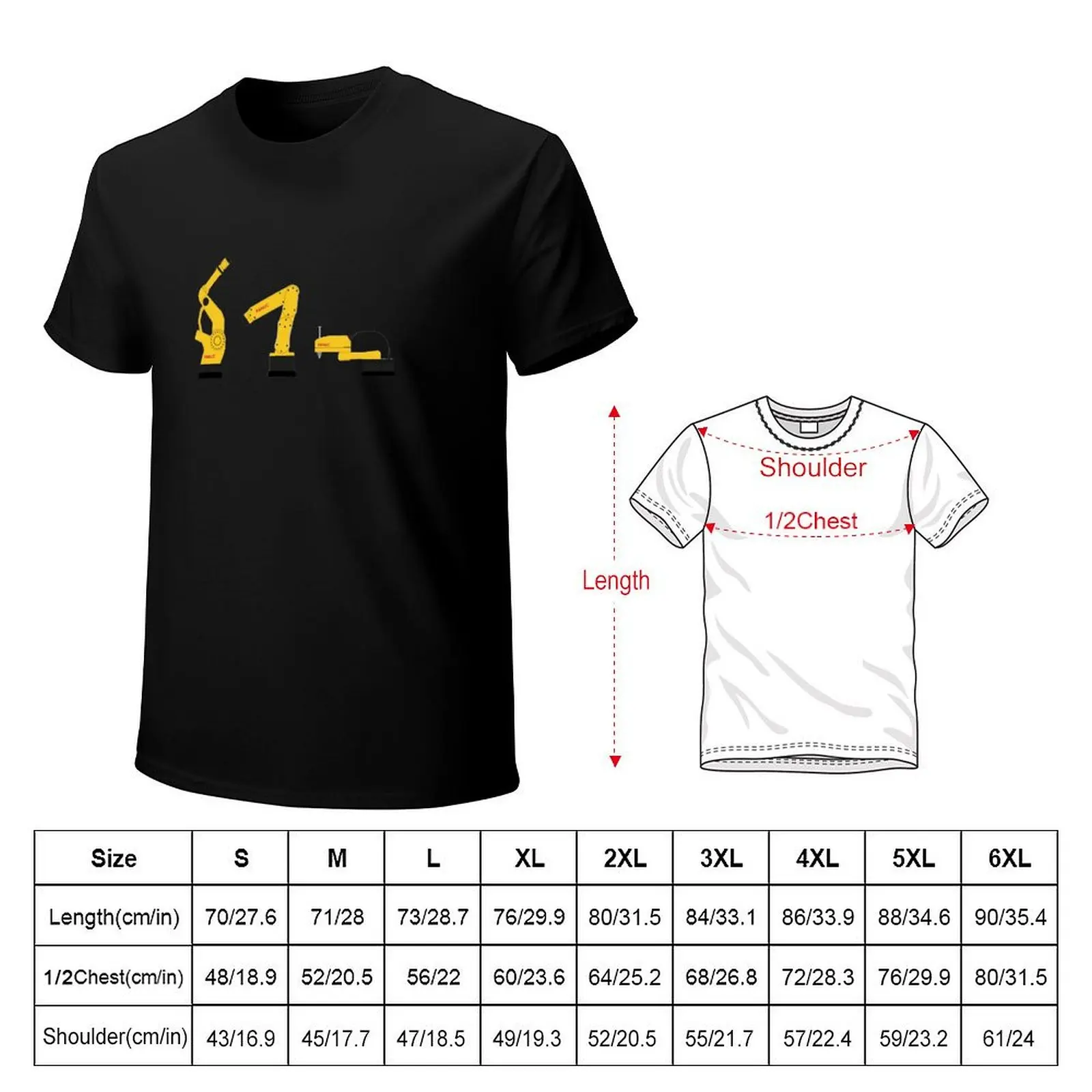 Fanuc Triplets T-Shirt Comfortable Basic Crew Neck Tee