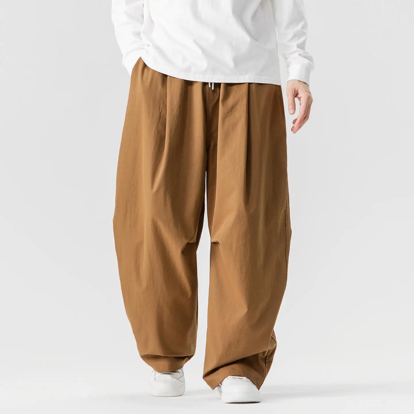 

2025 Autumn Pants Men Loose Cotton Comfortable Straight Leg Pants Men Solid Color Fashion Casual Men Joggers Trousers Streetwear