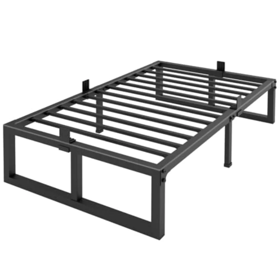 

Size Bed Frame, Heavy Duty Support 3500 lbs Metal Platform, No Box Spring Needed/Noise Free/Non-Slip/Steel Slat Support/Easy As