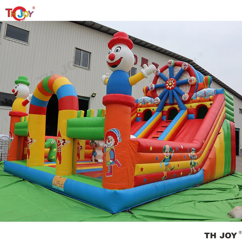 Tobogán inflable con temática del mundo submarino, castillo hinchable de circo comercial, Carnaval, patio de juegos divertido