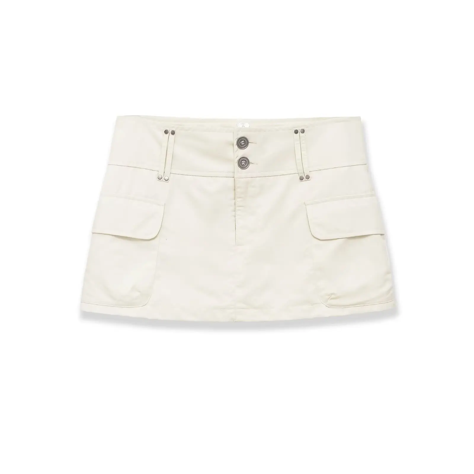 

Женские модные брюки-карго белого цвета с карманами, на двойной пуговице, в уличном стиле, шорты L88S