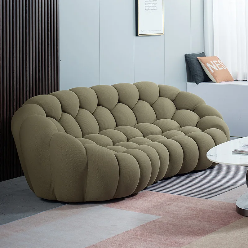 

Modern simple fabric art single and double three-person art sofa