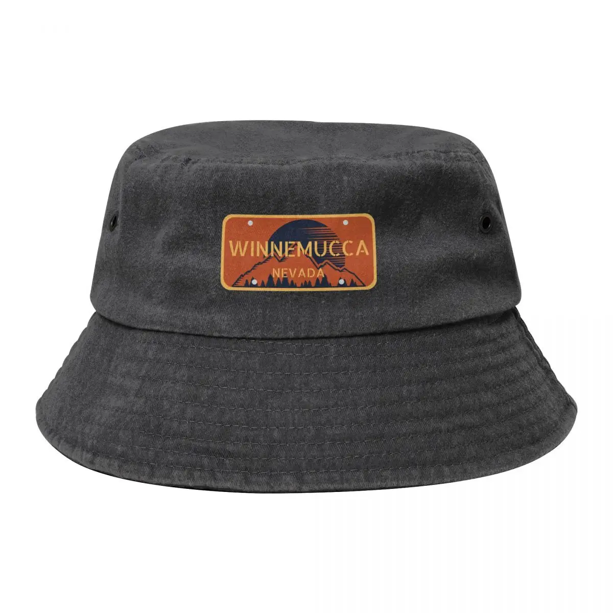

Winnemucca Nevada retro vintage plates Bucket Hat Kids Hat Big Size Hat Girl Men's