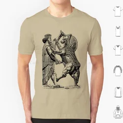 Persian Ahura Mazda And Angra Mainyu T Shirt Cotton Men Women Diy Print Ahura Mazda Angra Mainyu Persian Iranian Art Youtuber