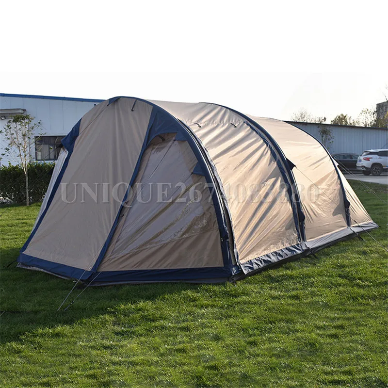 Inflatable Camping Tent, Outdoor Large Tunnel, Family Hiking Glamping Tent for 8 Person