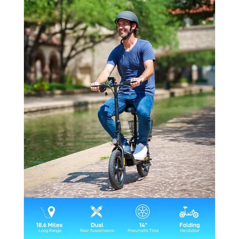 Electric scooter with seat, foldable scooter with accessories