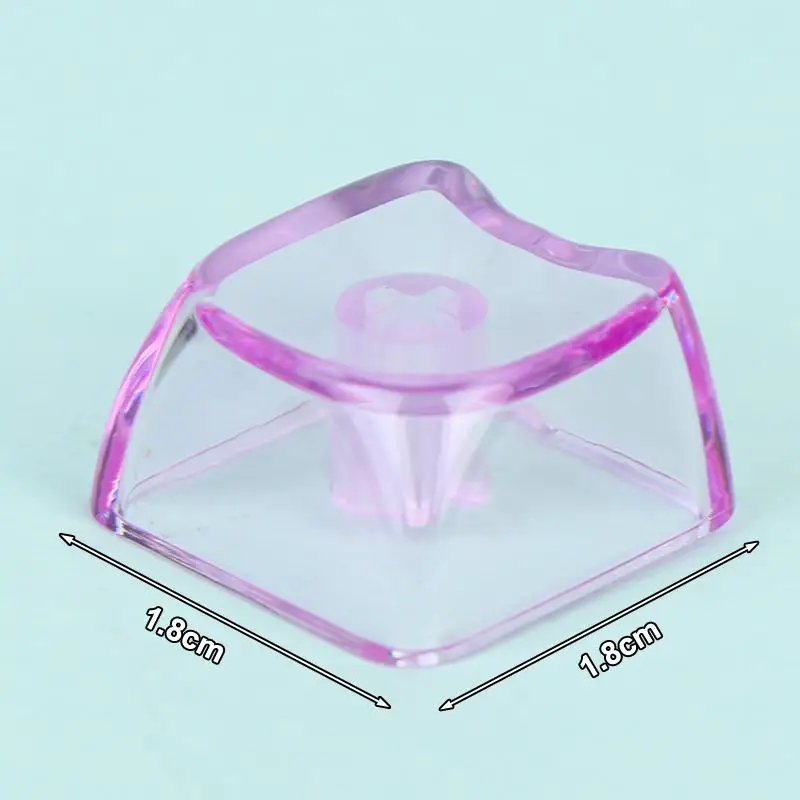 10Pcs Cute Cat Shaped Transparent Keycaps PBT 1U Blank MAO Profile for Mechanical Gaming Keyboard DIY