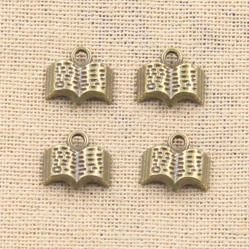 15 개 매력 오픈 성경 책 12x11mm 골동품 만들 - Vintage Fashion Books 리뷰 및 가격
