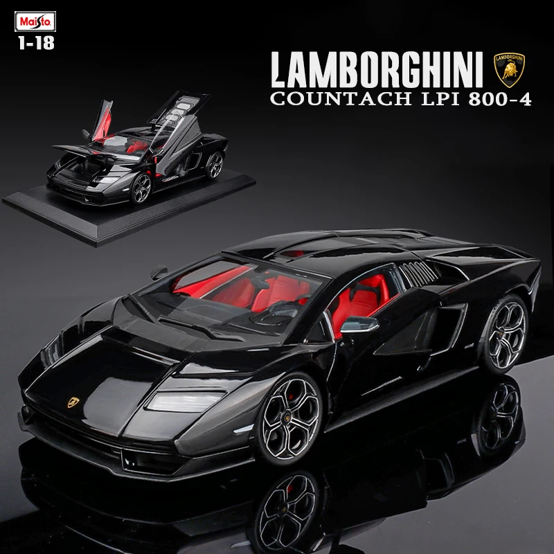 

Maisto 1:18 черный Lamborghini Countach LPI 800-4 модель автомобиля из сплава Коллекционная модель подарок для мальчика