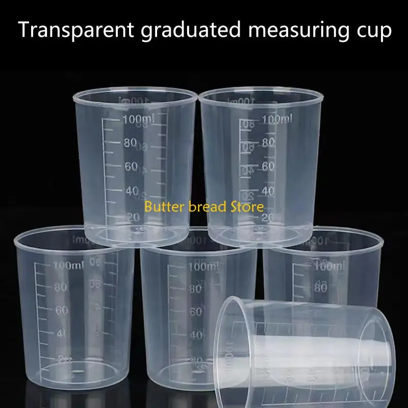 W89C 10 PCS Multi-purpose Measuring Cups for College Kitchen Cooking Baking 8oz 100ML