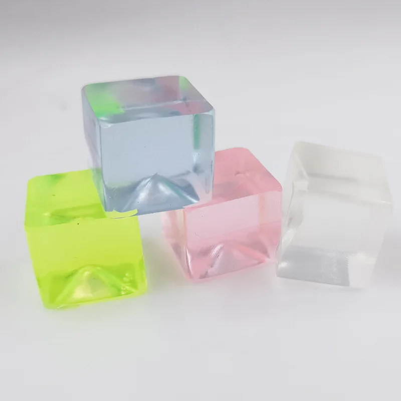Creativo Jelly Fidget Toy Mini Squishy Toys Mochi Blocco di ghiaccio Palla antistress Giocattolo Cubo trasparente Giocattolo antistress da spremere