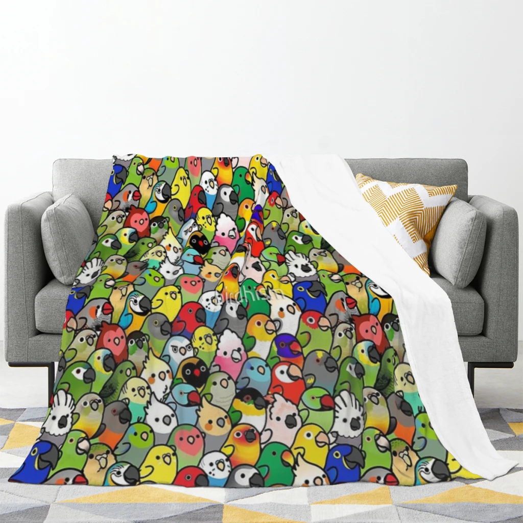 Everybirdy Pattern 2023 Summer Blanket Thin Blanket for Couch Sofa Warmth Bed Artificial Flannel Blankets Comfortable