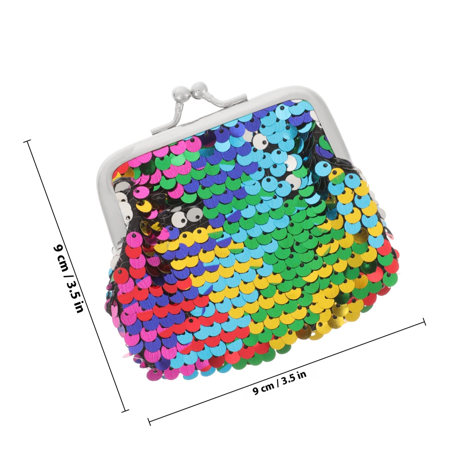 2 قطع النساء الترتر محفظة للعملة الصغيرة خفيفة الوزن قبلة قفل عملة المحفظة البسيطة تغيير المحفظة المحمولة دائم #2
