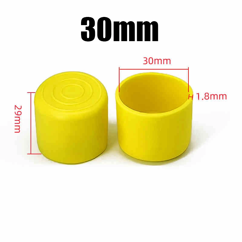PVC Foot Cover Furniture Table Foot Tip Chairs Legs Pad Protector Cover Round/Square Pipe Plug Lid Protection Caps Yellow
