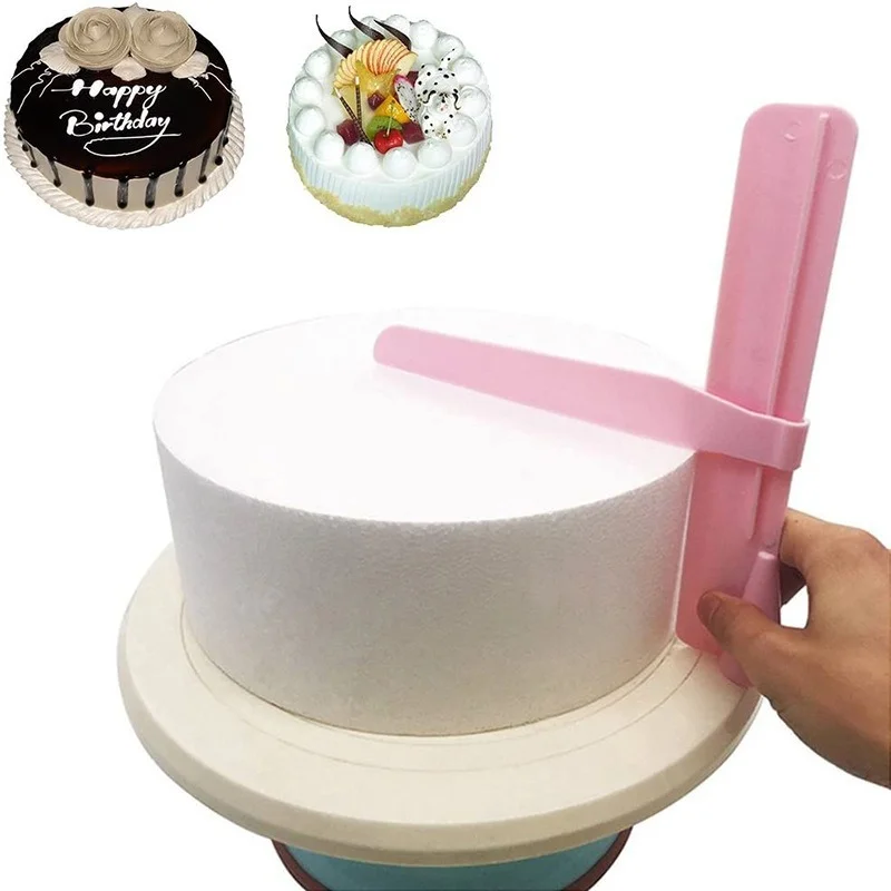 Cake Screed Adjustable Height Scraper Spatulas Edge Smoother DIY Cake Decoration Accessories Level Rotating Cake Scraper